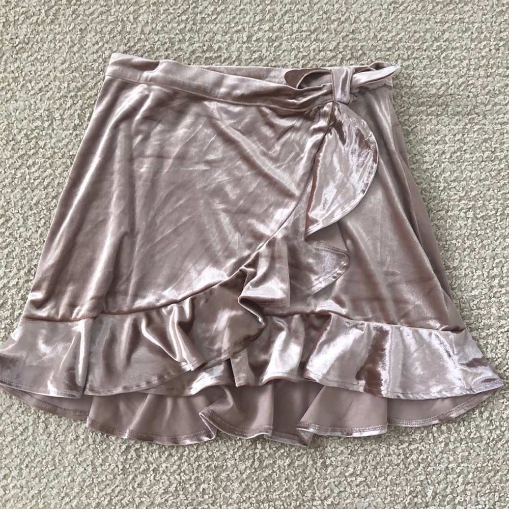 Blush pink mini skirt